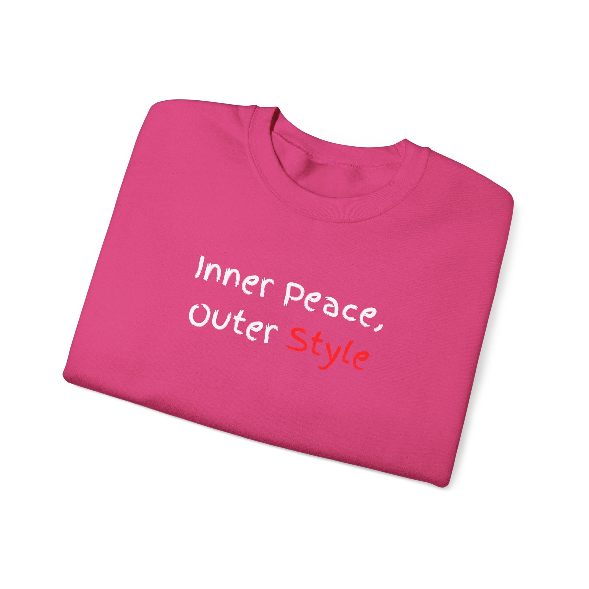 Crewneck Sweatshirt "Style" Minimalist Pink Script – Casual Everyday Fashion