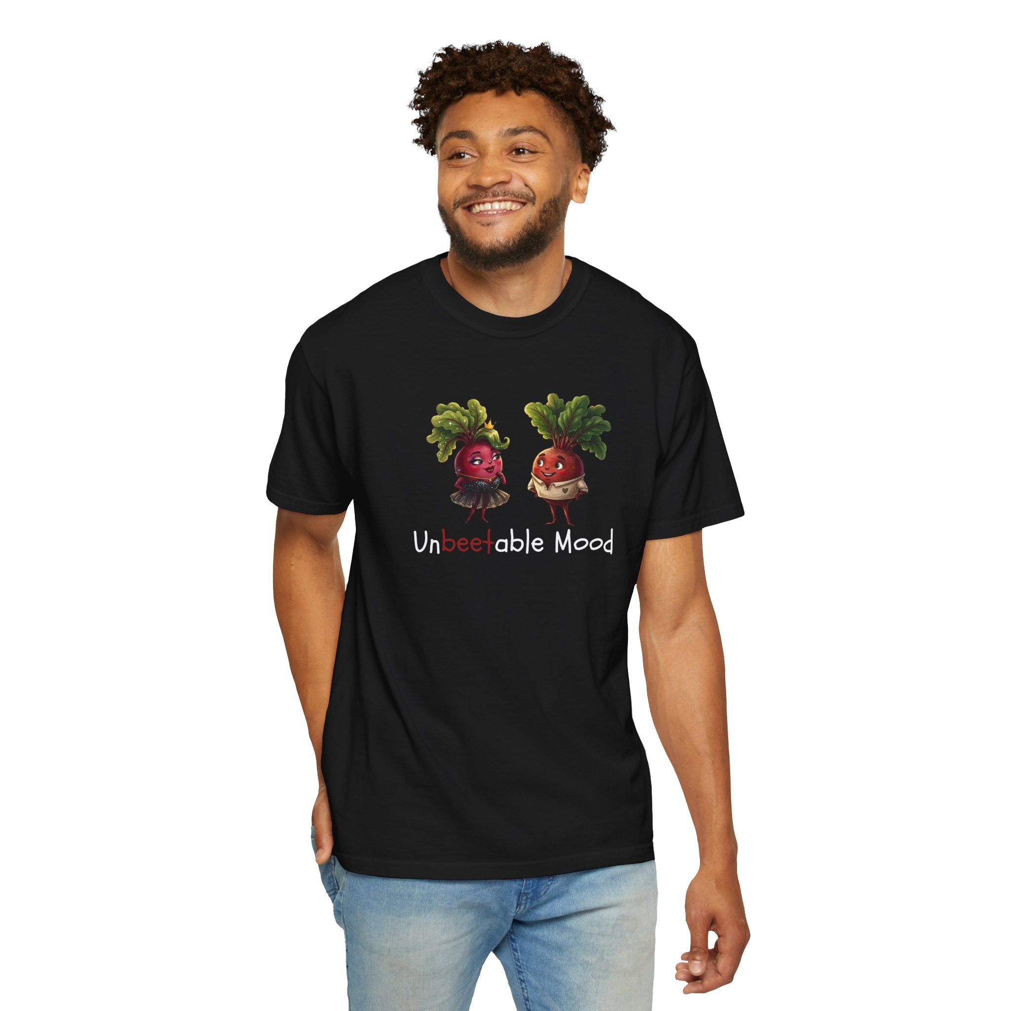Unbeetable Mood T-Shirt — Cute Beet Characters Veggie Pun Tee