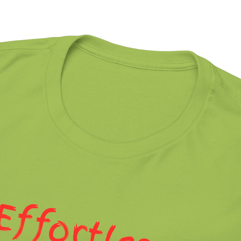Effortless Tee — Minimal Red Script Graphic T-Shirt