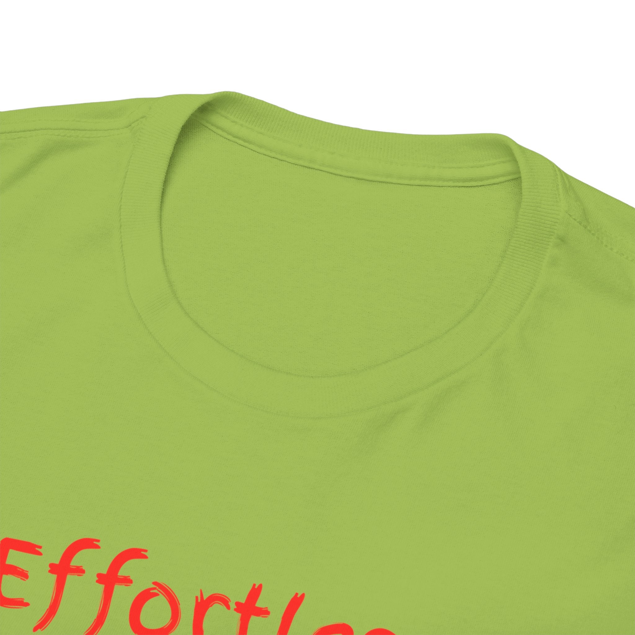 Effortless Tee — Minimal Red Script Graphic T-Shirt