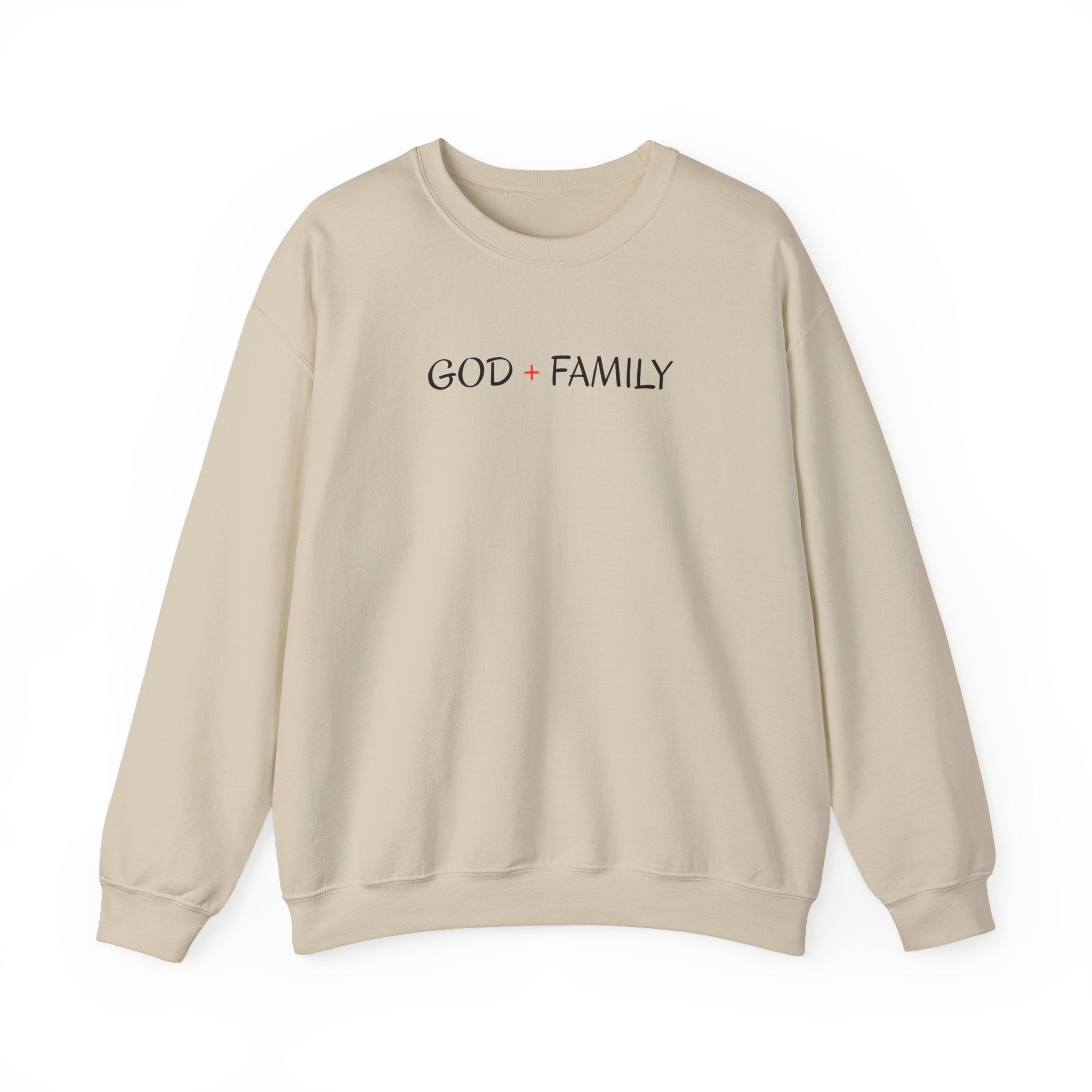 God + Family Crewneck Sweatshirt — Faith-Inspired Family Pullover