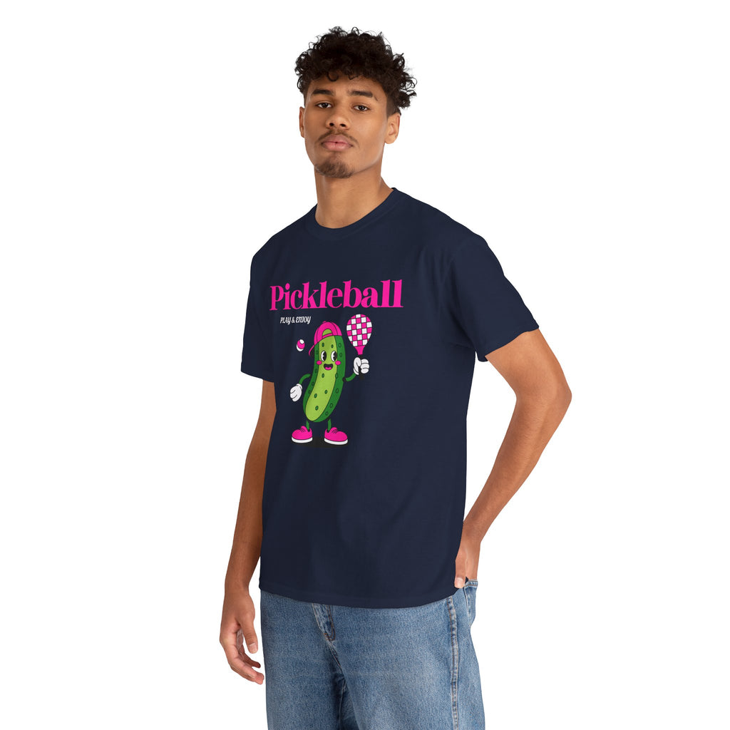 Pickleball Pickle Mascot Tee — Play & Enjoy Graphic T-Shirt