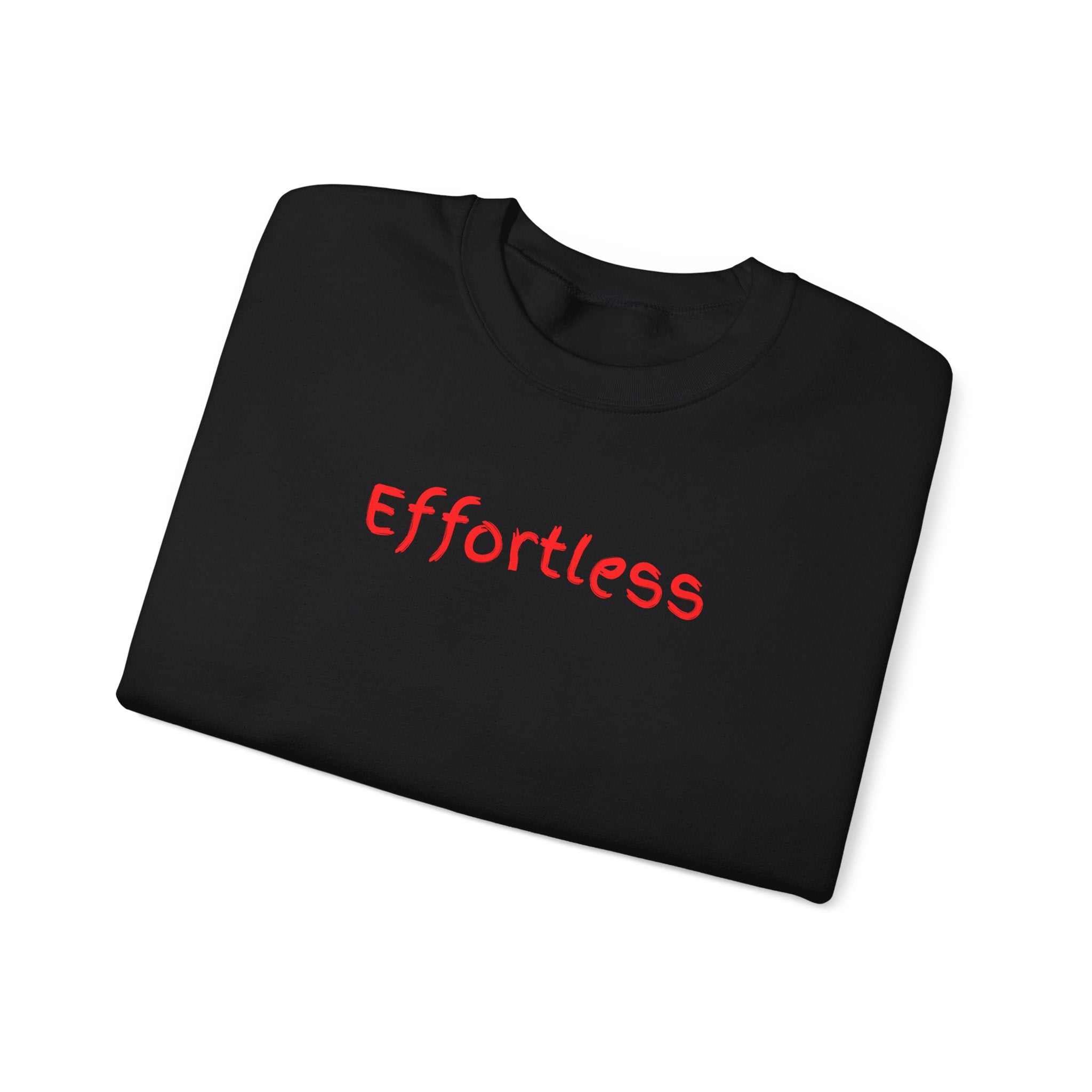 Effortless Crewneck Sweatshirt — Minimal Red Script Comfort Pullover