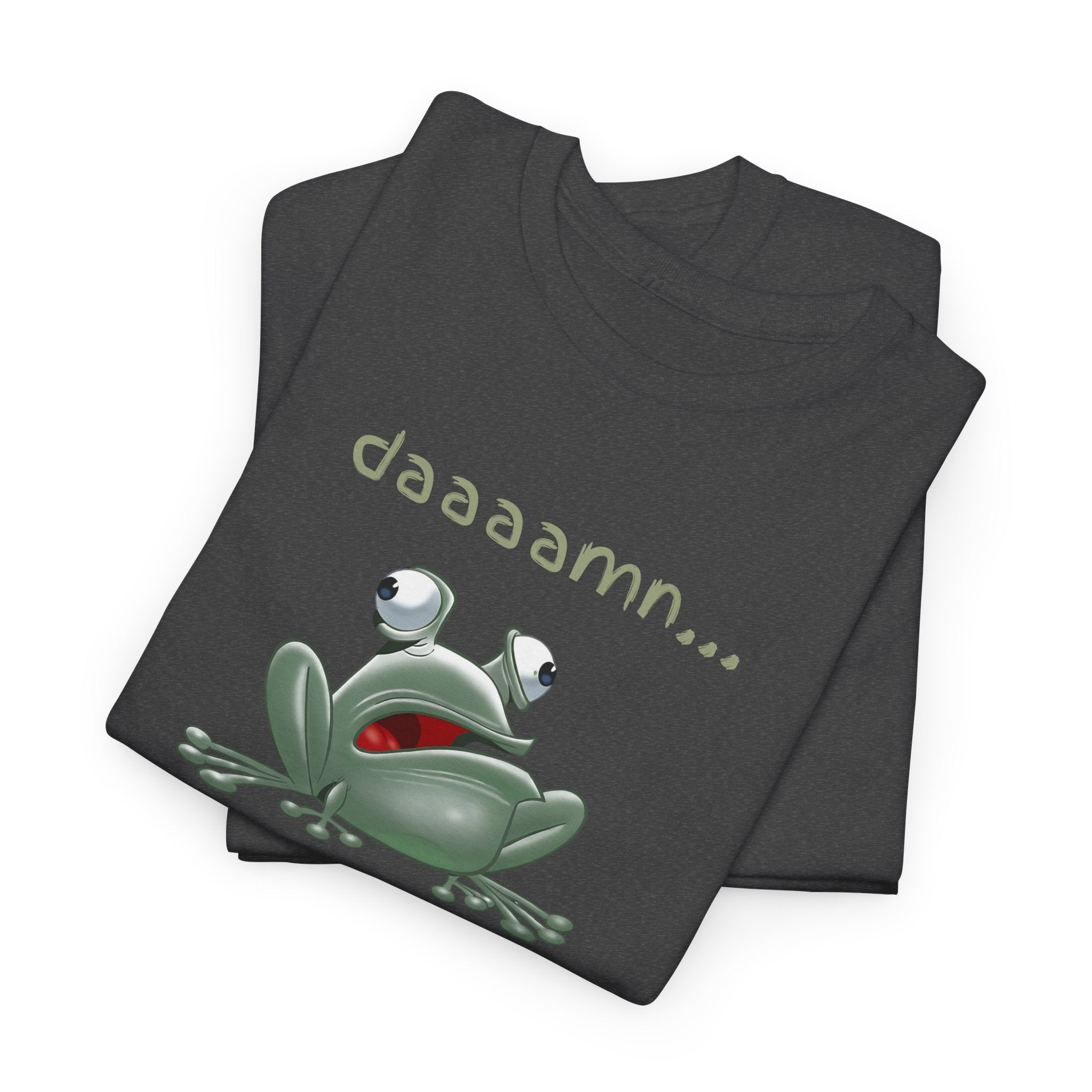 Frog "daaaamn..." T-Shirt — Funny Relaxed Frog Graphic Tee