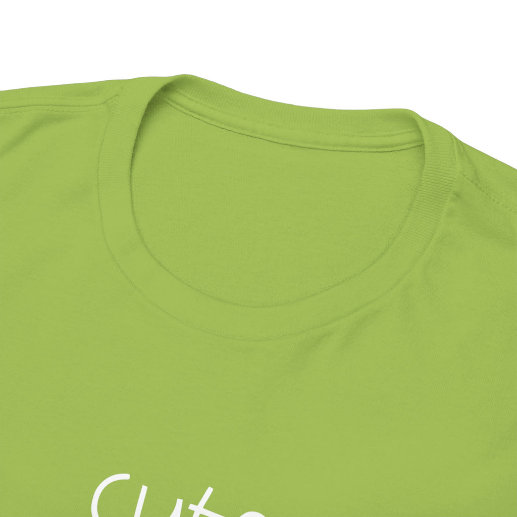 Cute Script T‑Shirt — Minimalist Casual Tee with 'Cute' Chest Print