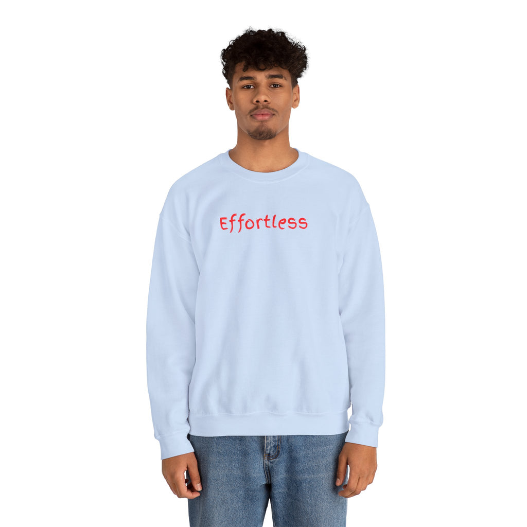 Effortless Crewneck Sweatshirt — Minimal Red Script Comfort Pullover