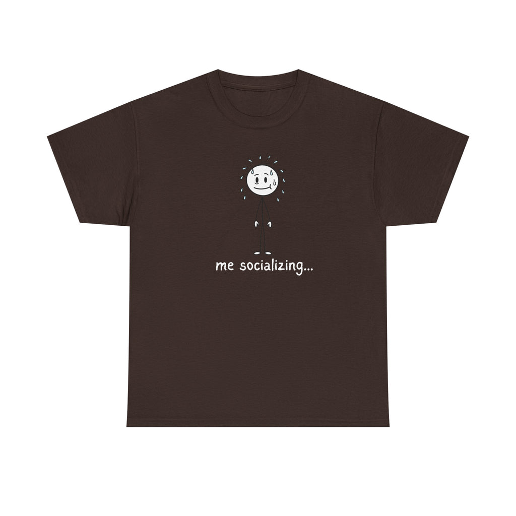 Me Socializing T-Shirt — Funny Introvert Stick Figure Tee