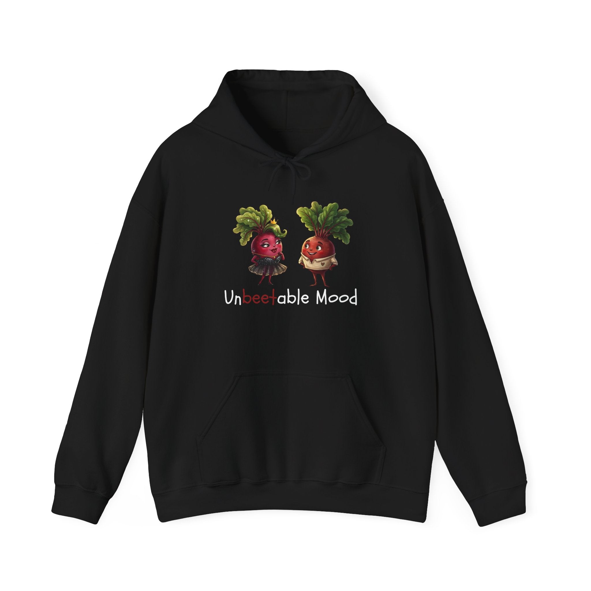 Radish 'Unbeetable Mood' Hoodie – Cute Veggie Couple Graphic Sweatshirt