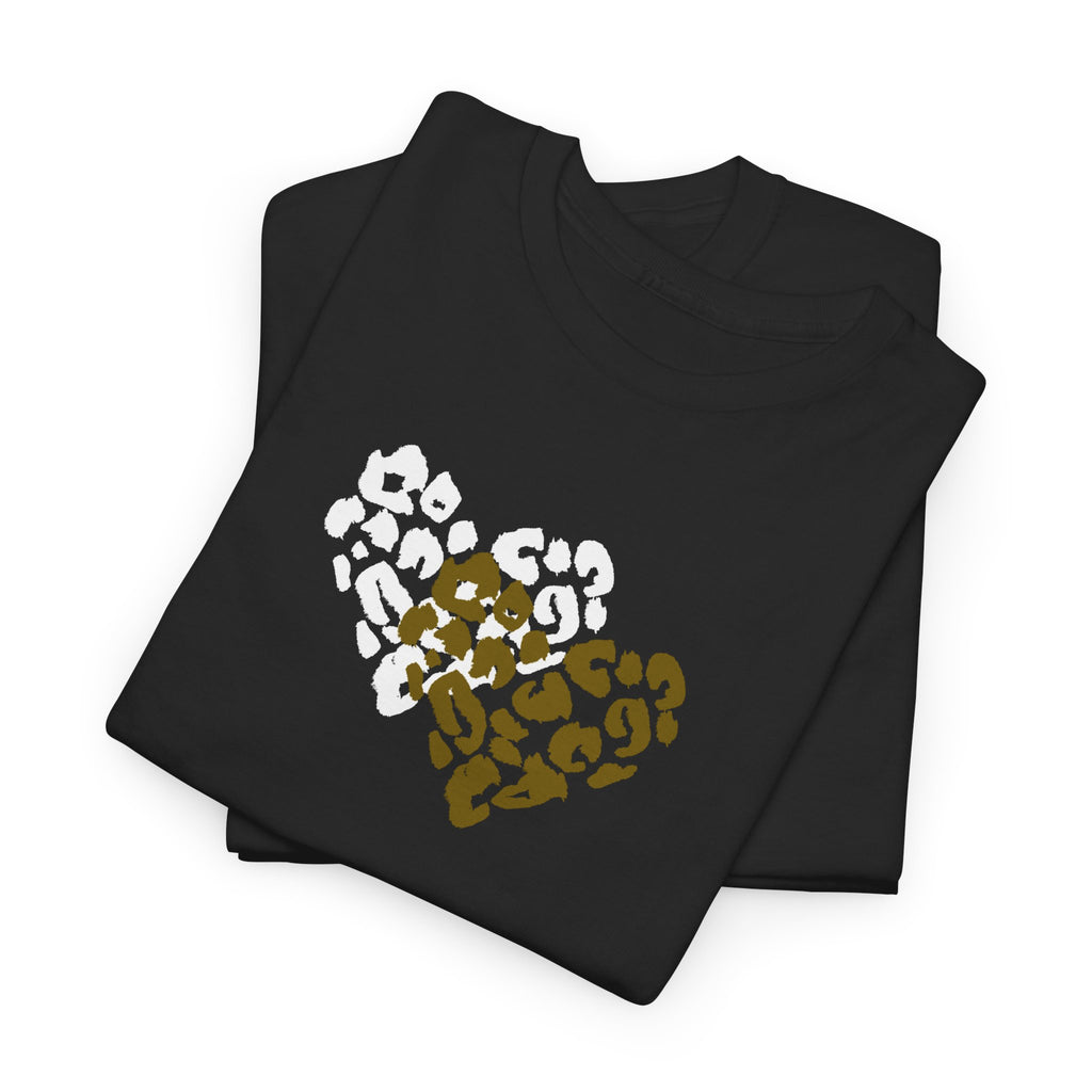 Leopard Heart Graphic Tee — Two-Tone Animal Print Heart T-Shirt