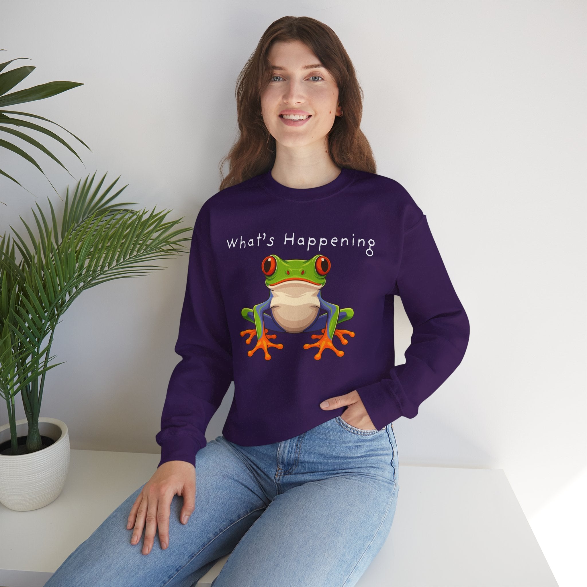 What's Happening Frog Crewneck Sweatshirt