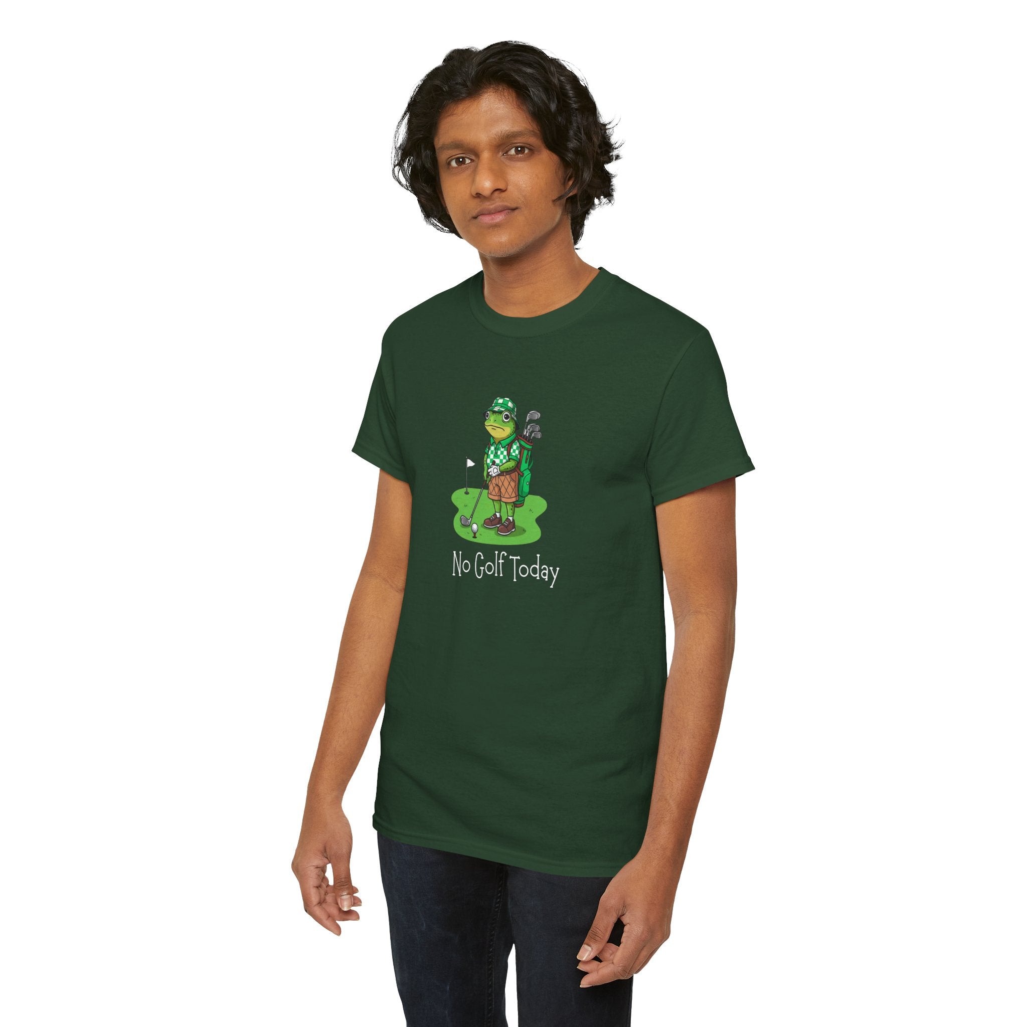 T-Shirt — Funny 'No Golf Today' Frog Golfer Graphic Tee