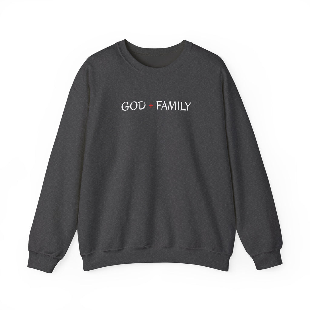 God + Family Crewneck Sweatshirt — Faith-Based Family Pullover