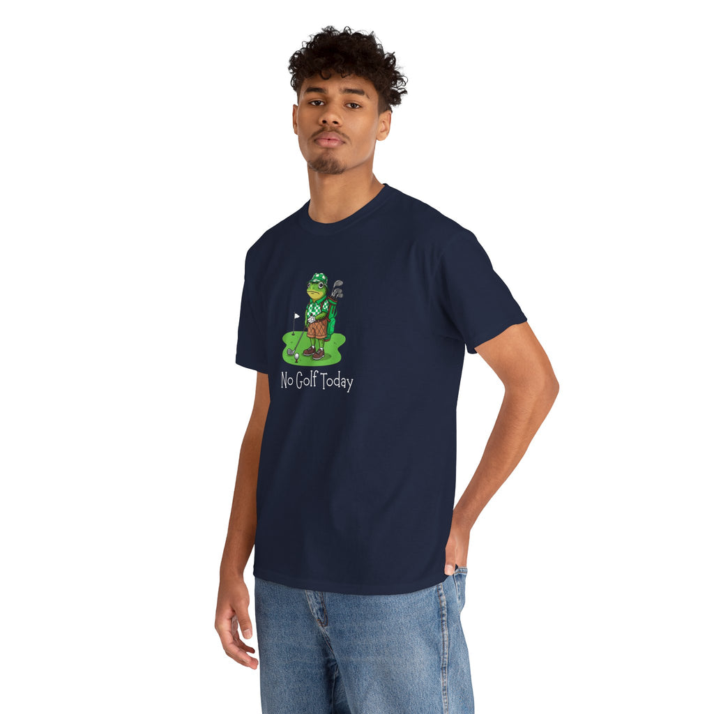 T-Shirt — Funny 'No Golf Today' Frog Golfer Graphic Tee