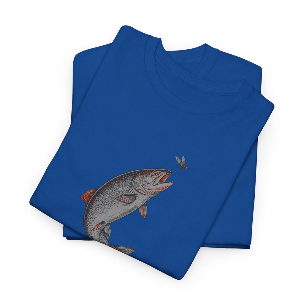 Fishing T‑Shirt — Leaping Trout 'Going for it' Graphic Tee