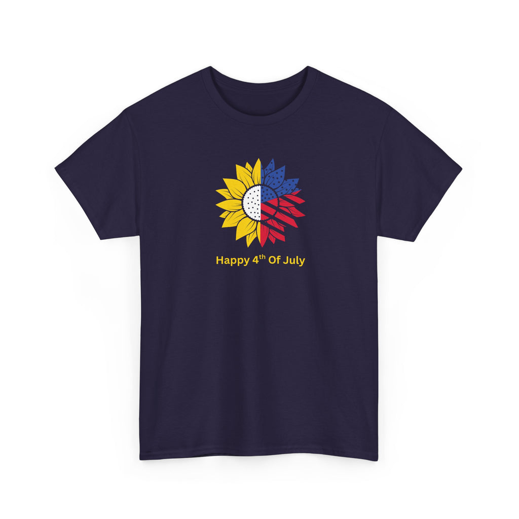 Sunflower USA T-Shirt – "Home of Hope" Patriotic Floral Tee