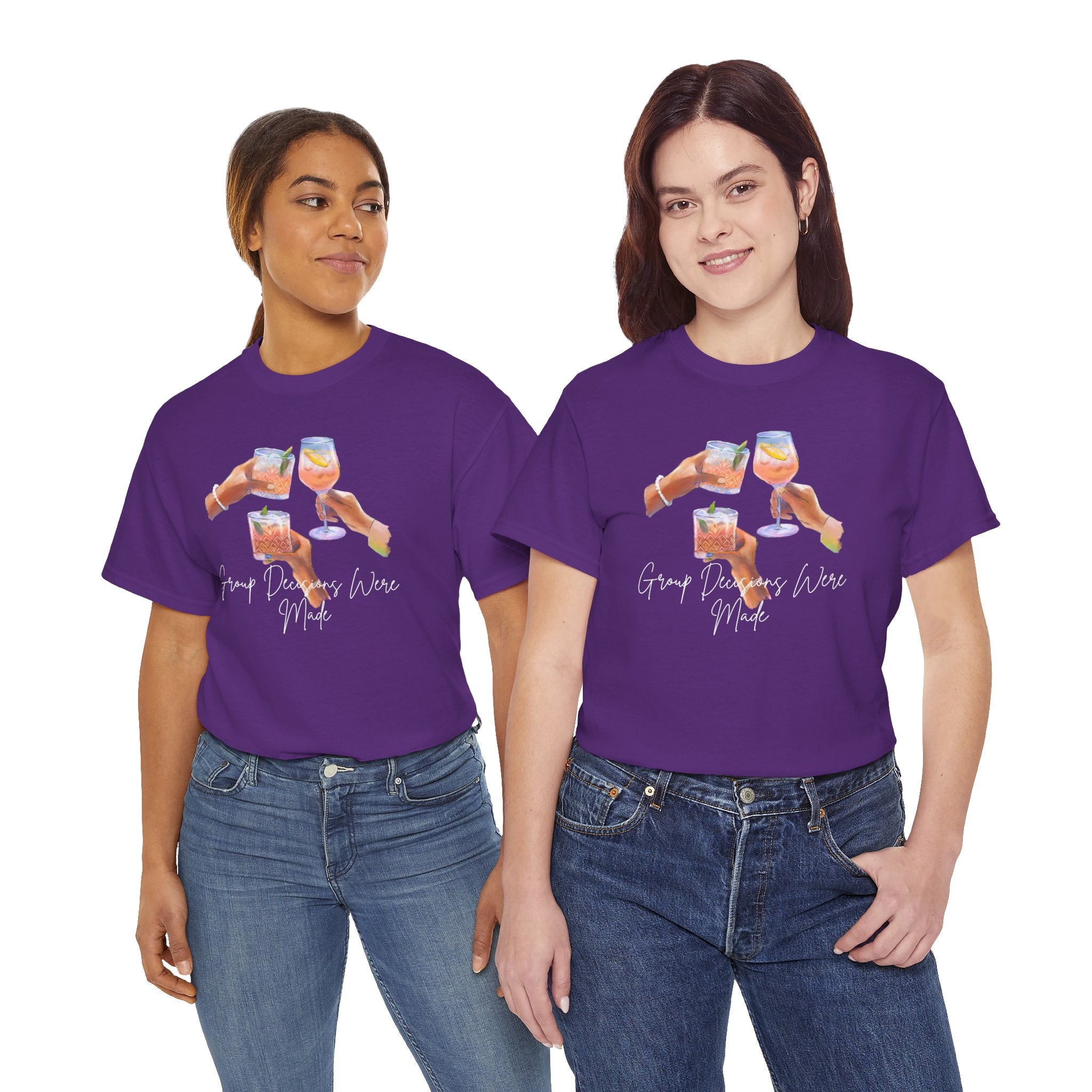 Cheers Wine T-Shirt — "Good Days Are Here" Toast Graphic Tee