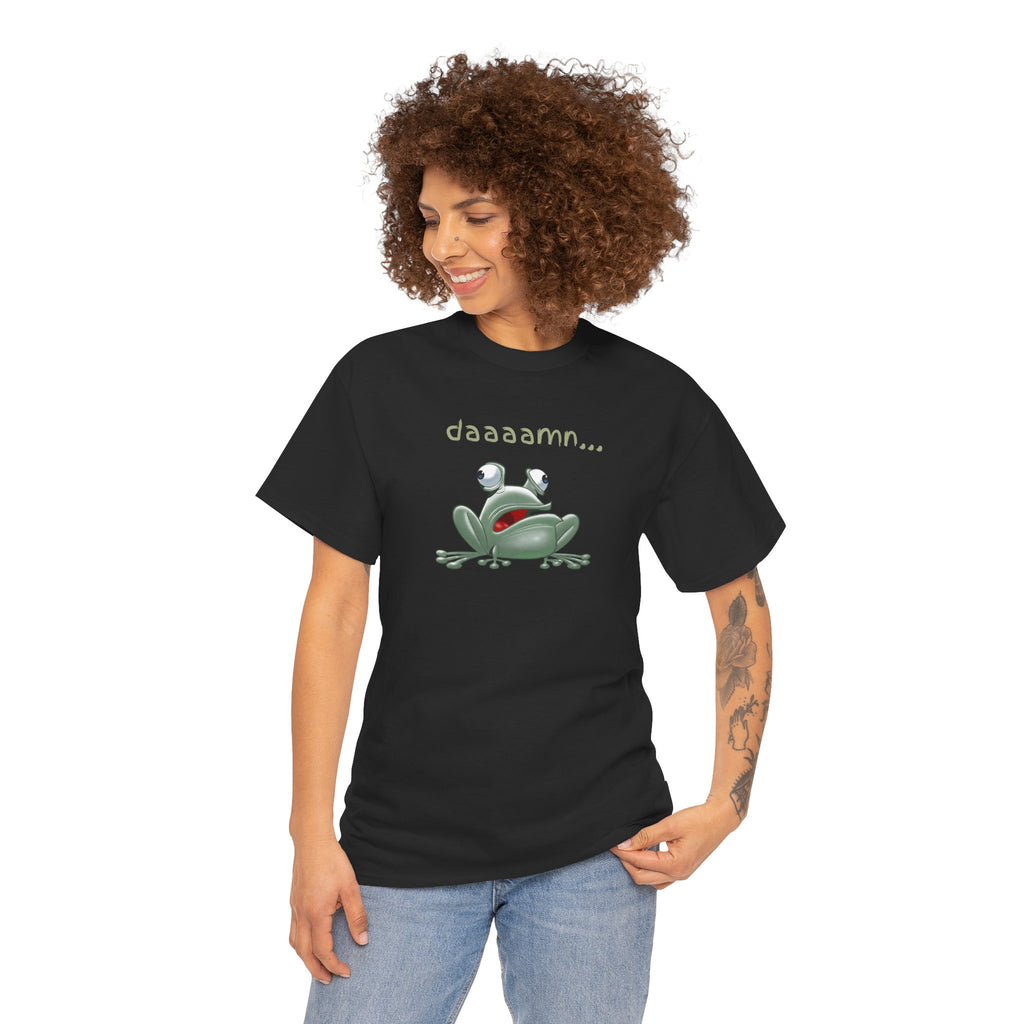 Frog "daaaamn..." T-Shirt — Funny Relaxed Frog Graphic Tee