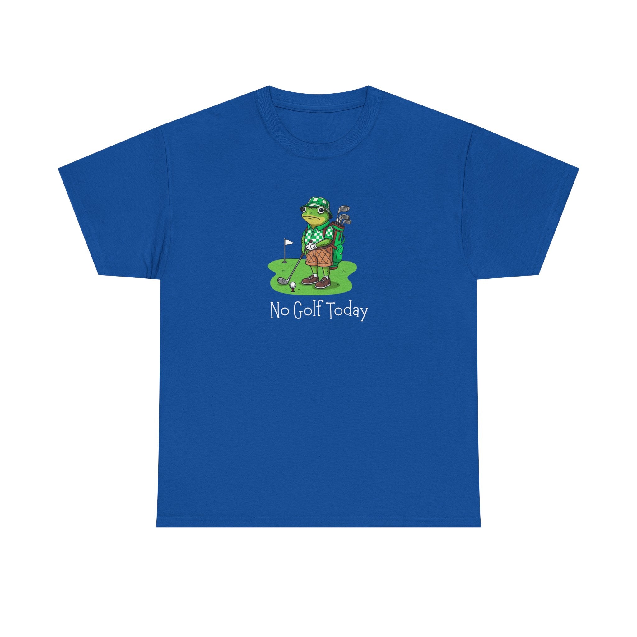 T-Shirt — Funny 'No Golf Today' Frog Golfer Graphic Tee
