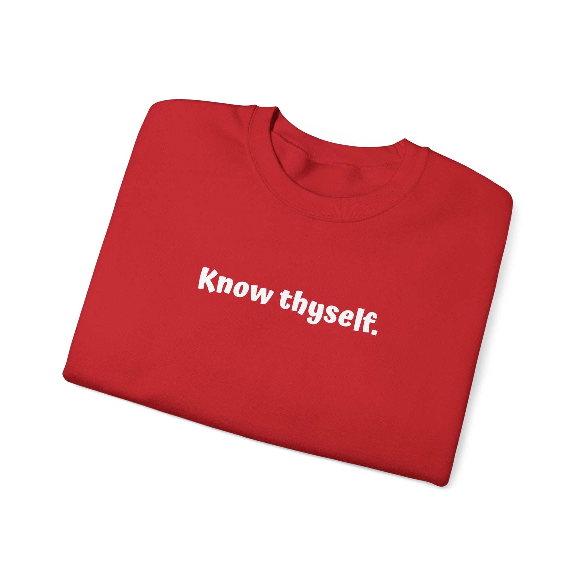 Know Thyself Crewneck Sweatshirt — Minimalist Inspirational Sweatshirt