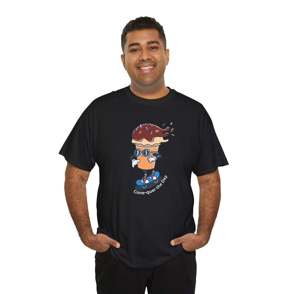 Donut Skateboard Cartoon Tee — "Can’t Stop Me" Graphic T-Shirt