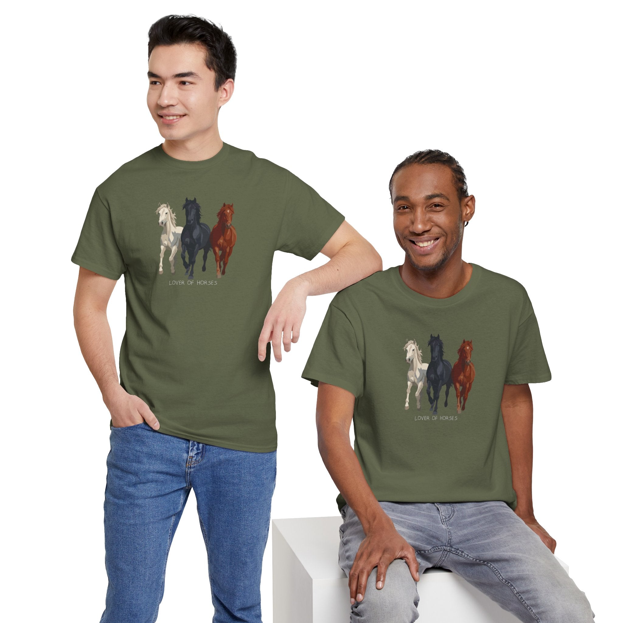 T-Shirt — Three Horses 'Love is Love' Pride Graphic Tee