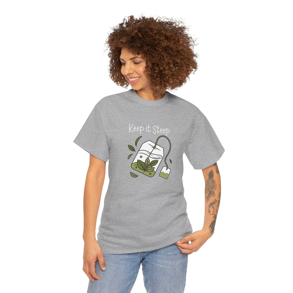 Keep It Steep Tea T-Shirt — Cute Tea Bag Graphic Tee for Tea Lovers