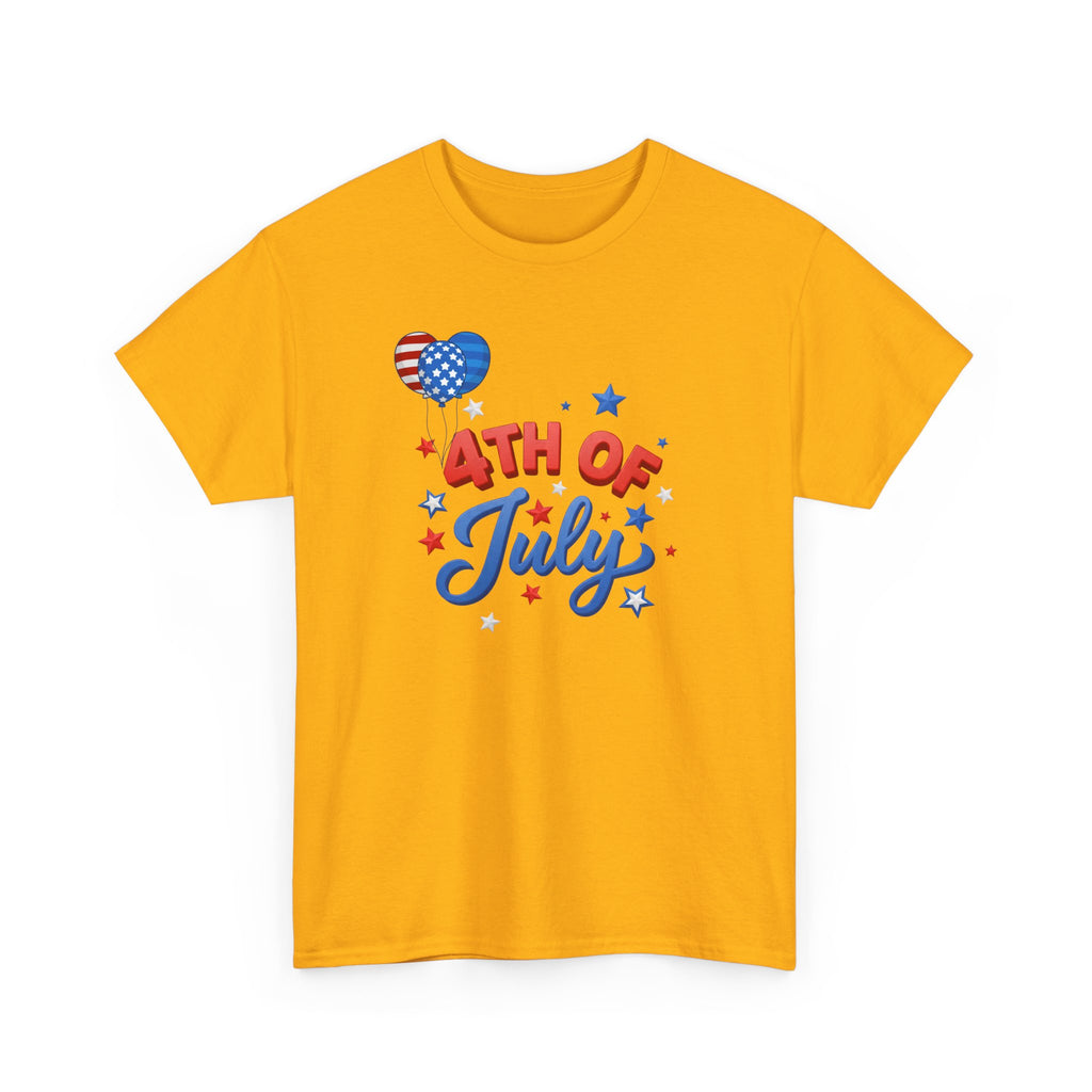 4th of July T-Shirt – Patriotic Stars & Heart Independence Day Tee