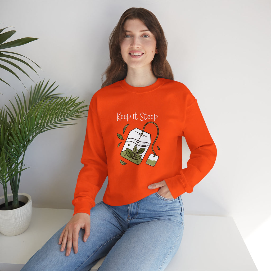 Crewneck Sweatshirt — Herbal Tea Bag Illustration | Cozy Botanical Gift