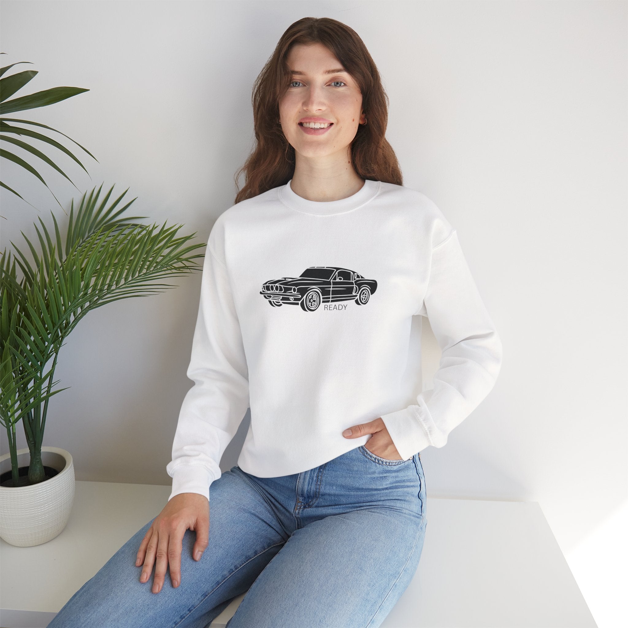 Classic Mustang Outline Crewneck Sweatshirt