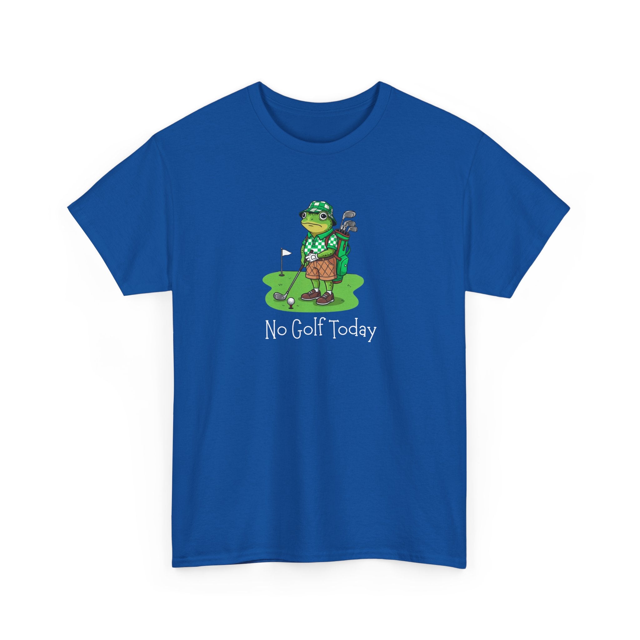 T-Shirt — Funny 'No Golf Today' Frog Golfer Graphic Tee