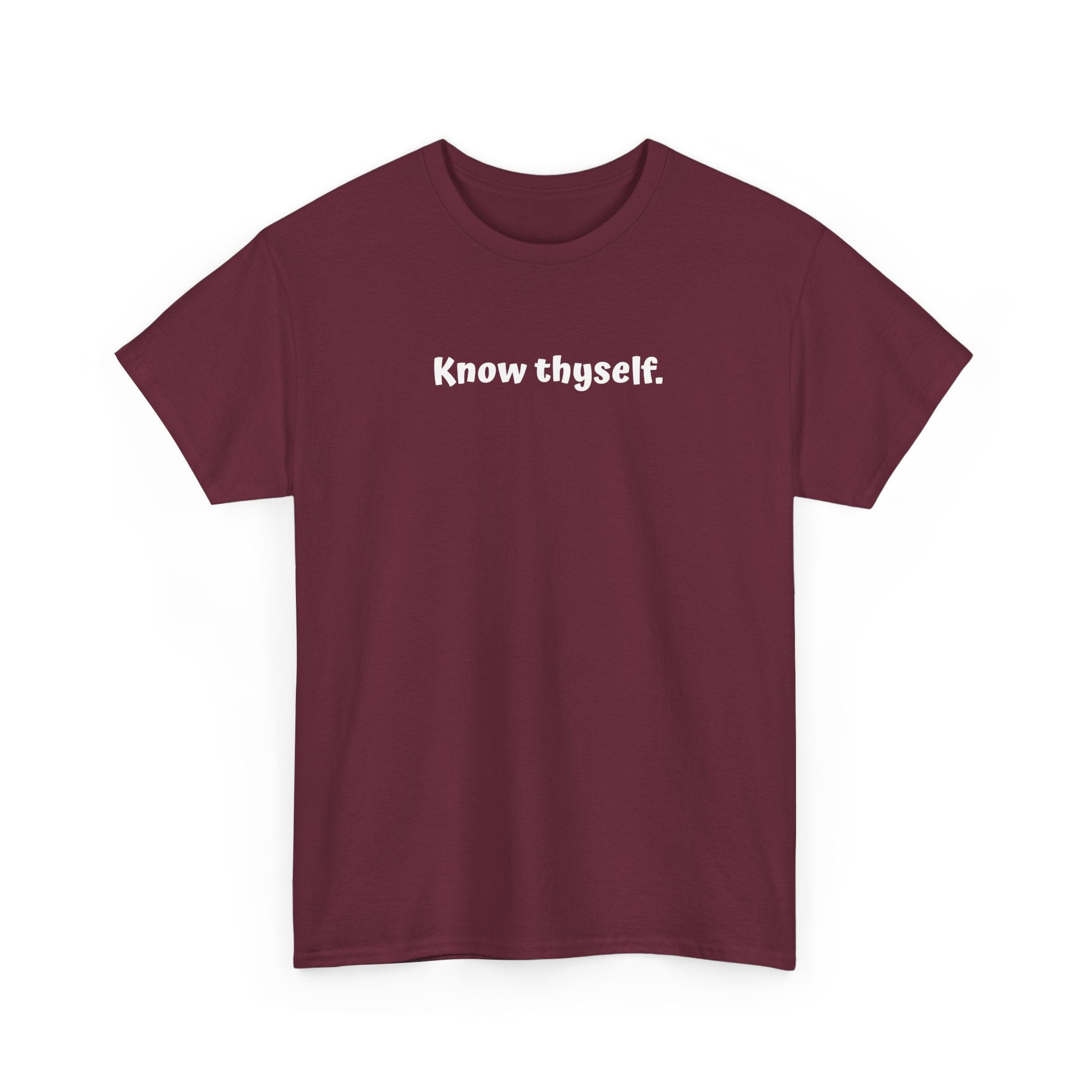Know Thyself T-Shirt — Minimalist Affirmation Tee