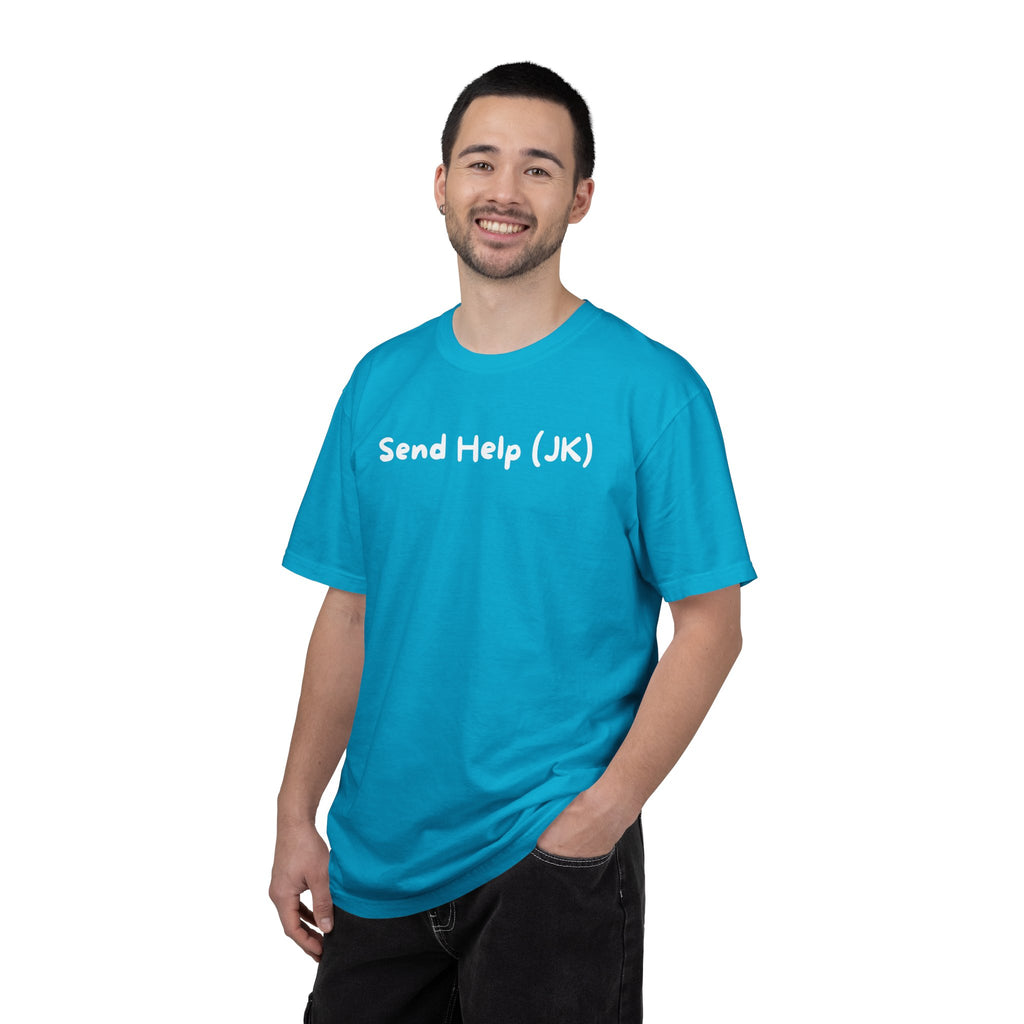 T-Shirt — "Send Help (JK)" Casual Graphic Tee