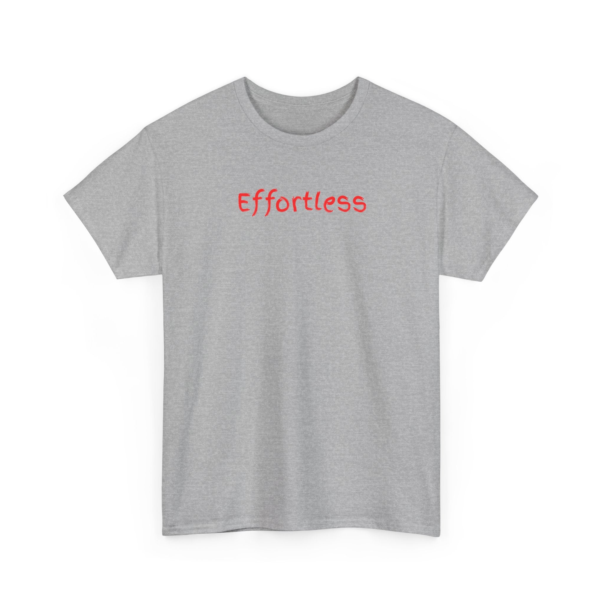 Effortless Tee — Minimal Red Script Graphic T-Shirt