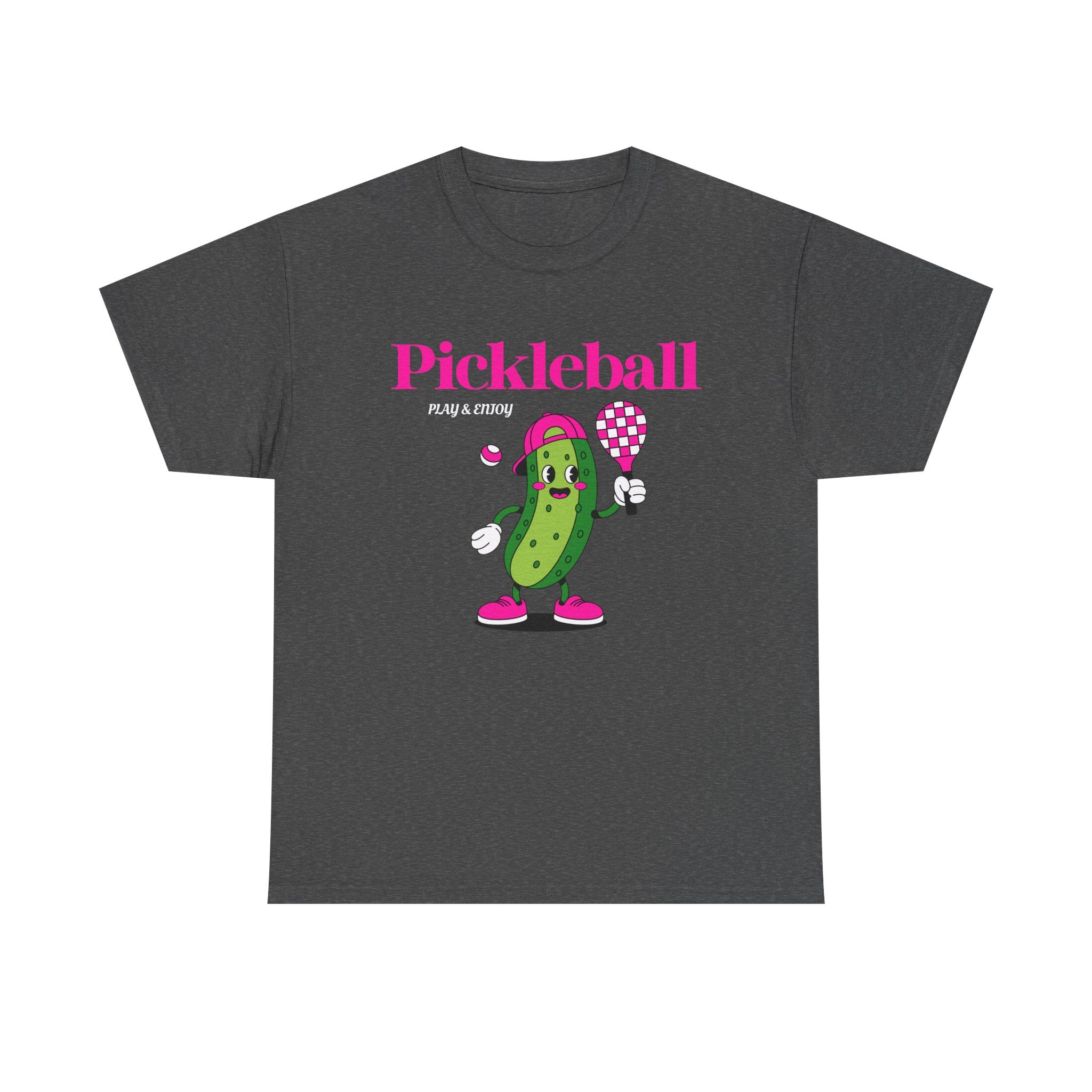 Pickleball Pickle Mascot Tee — Play & Enjoy Graphic T-Shirt