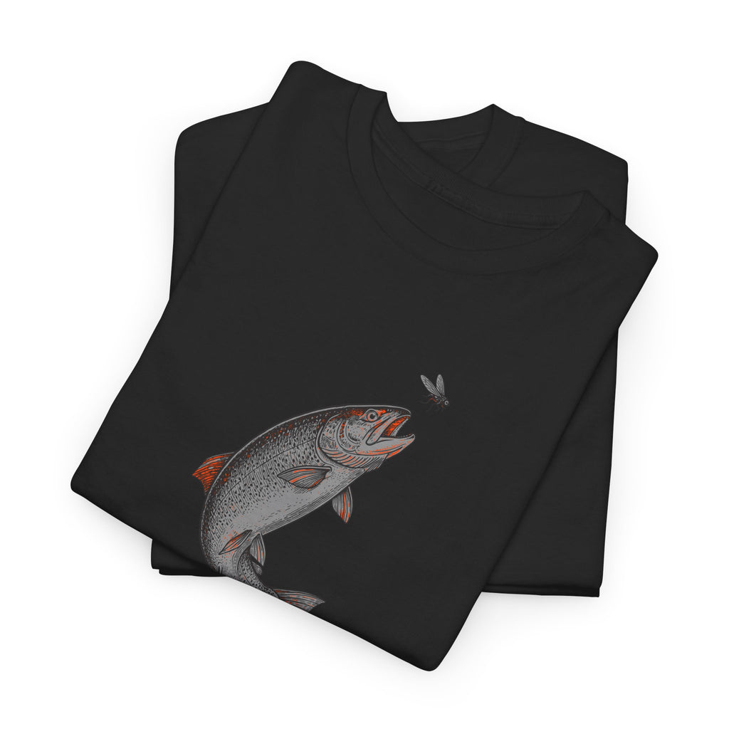 Fishing T‑Shirt — Leaping Trout 'Going for it' Graphic Tee