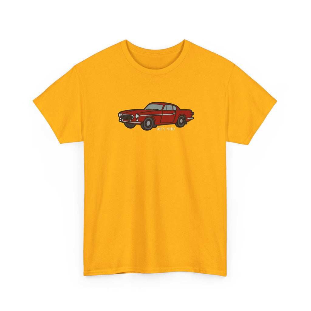 Classic Red Mustang Tee — "let's ride" Vintage Car T-Shirt