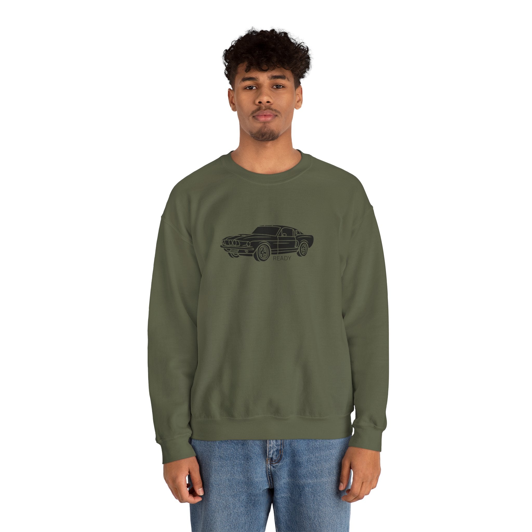 Classic Mustang Outline Crewneck Sweatshirt