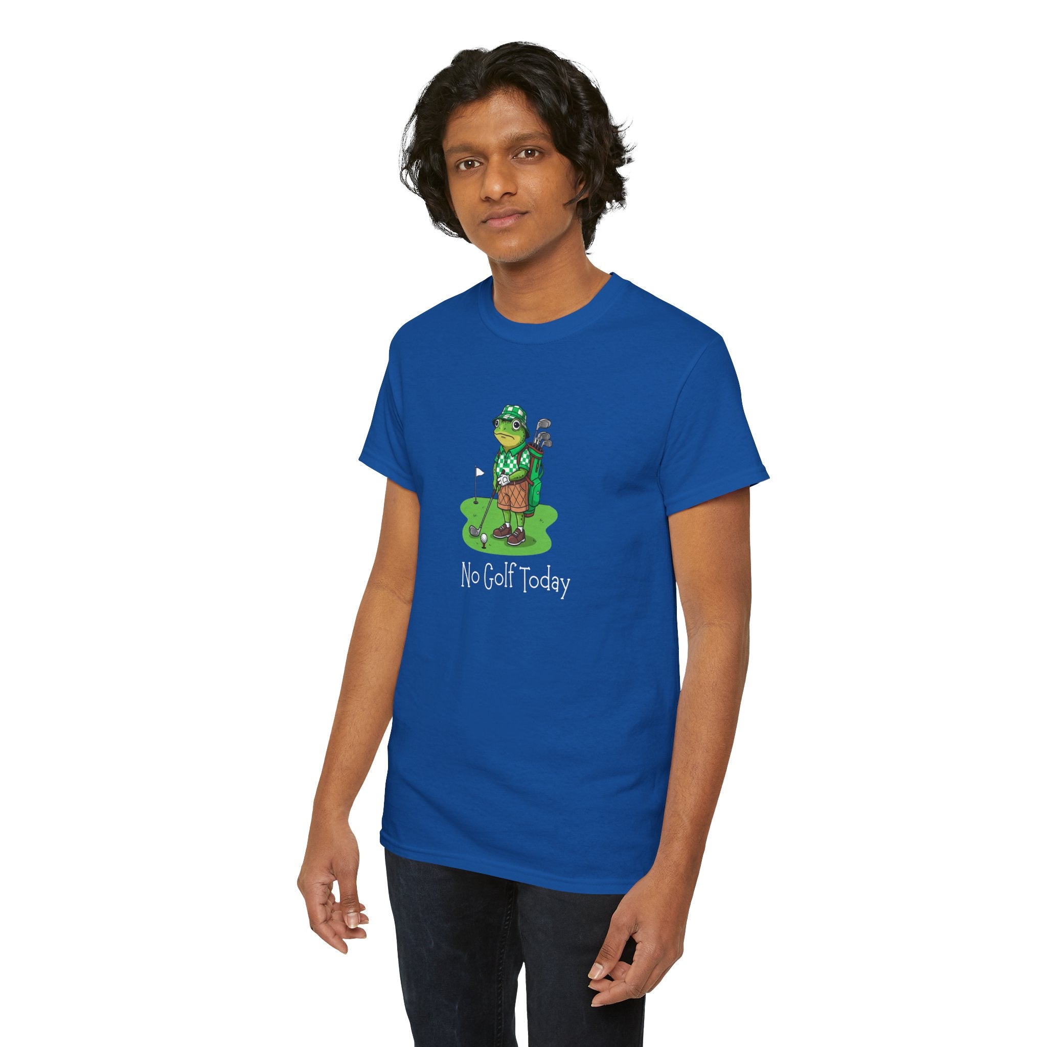 T-Shirt — Funny 'No Golf Today' Frog Golfer Graphic Tee