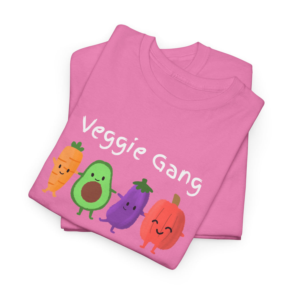 Veggie Gang T-Shirt – Cute Cartoon Avocado, Carrot, Eggplant & Pepper Tee