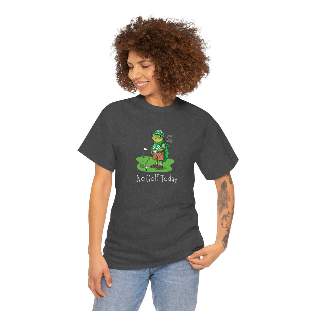 T-Shirt — Funny 'No Golf Today' Frog Golfer Graphic Tee