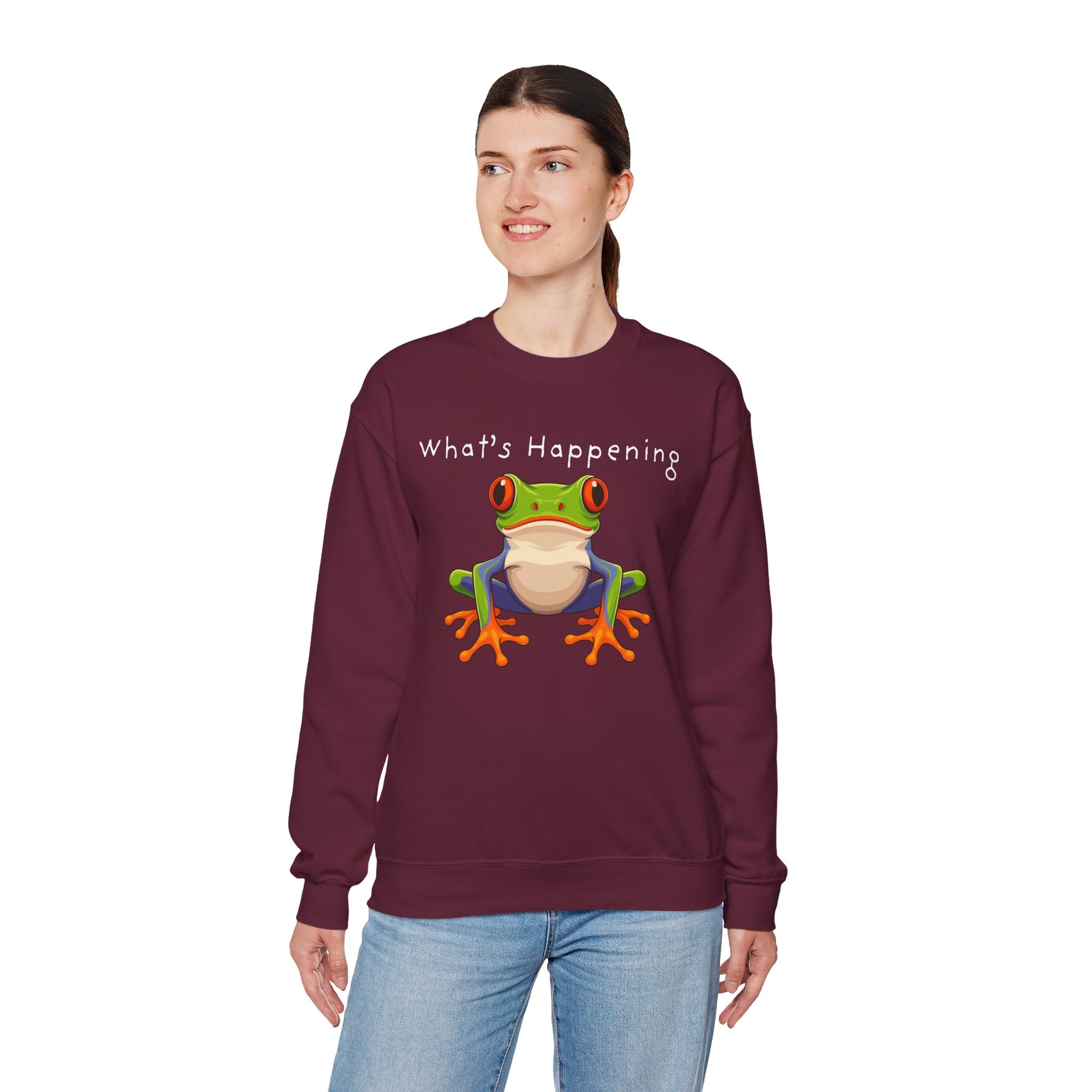 What's Happening Frog Crewneck Sweatshirt
