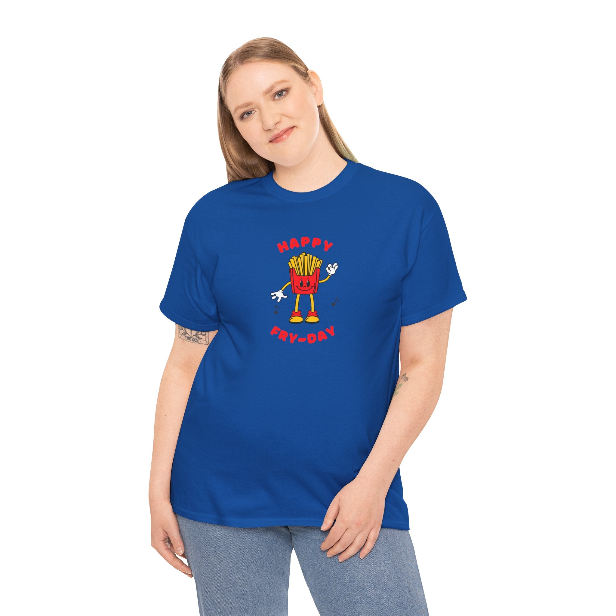 Happy Fry-Day T-Shirt — Cute Dancing Fries Graphic Tee