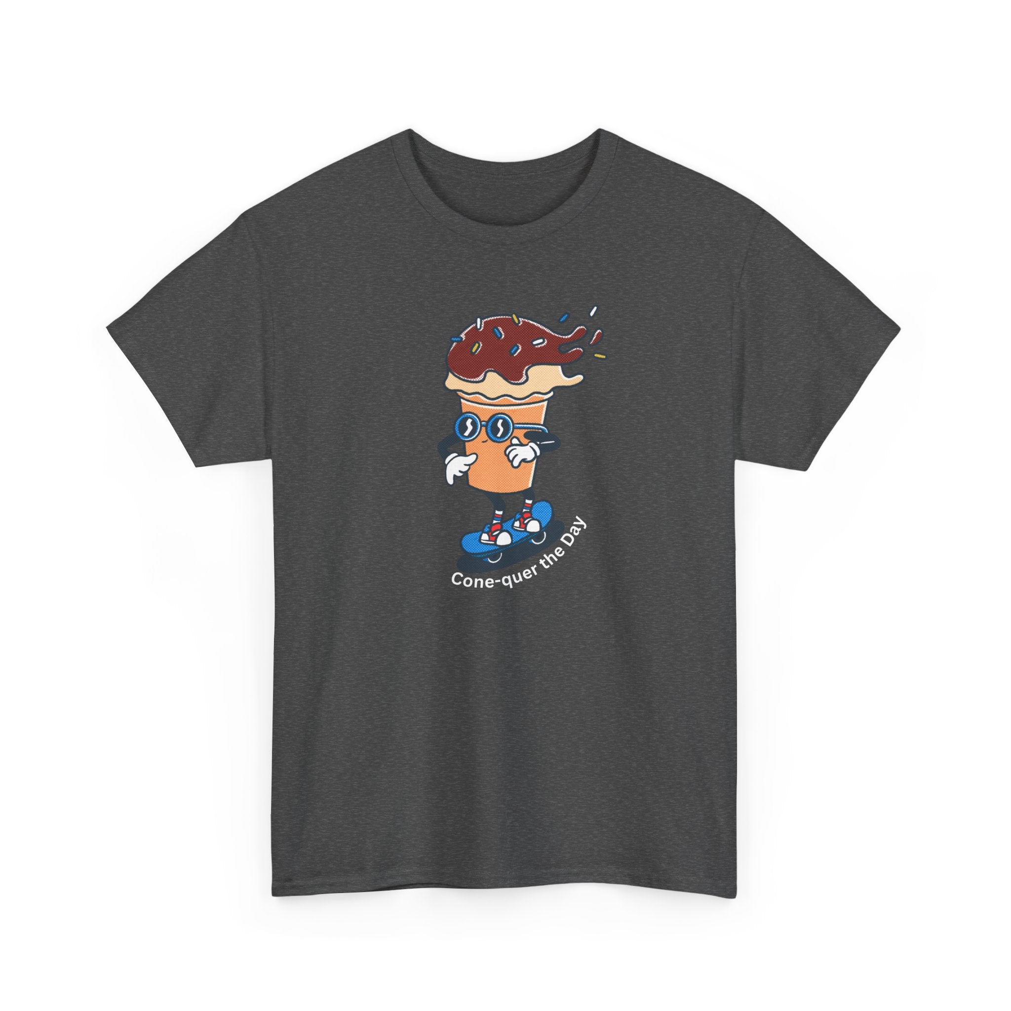 Donut Skateboard Cartoon Tee — "Can’t Stop Me" Graphic T-Shirt