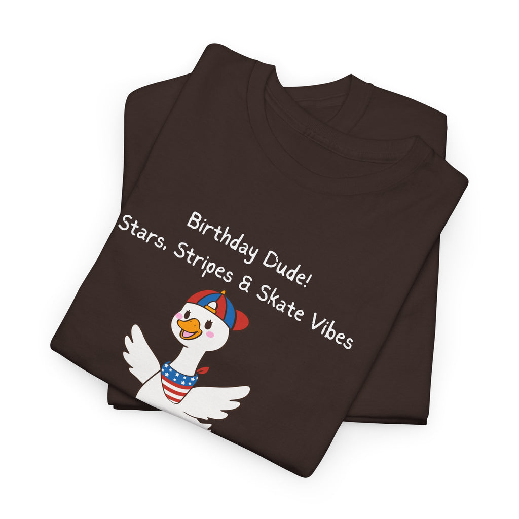 Birthday Dude! Stars, Stripes & Skate Vibes Tee