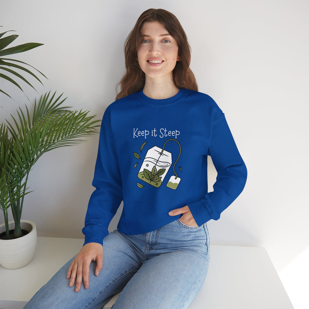 Crewneck Sweatshirt — Herbal Tea Bag Illustration | Cozy Botanical Gift