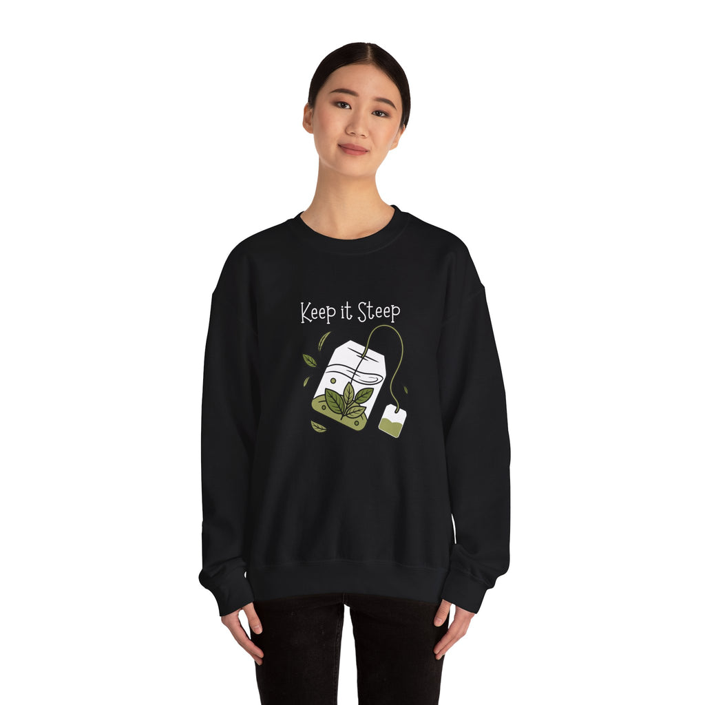 Crewneck Sweatshirt — Herbal Tea Bag Illustration | Cozy Botanical Gift
