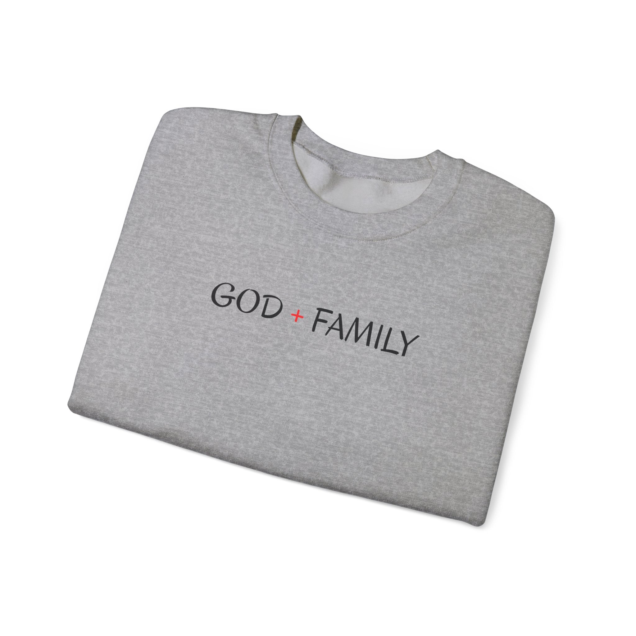 God + Family Crewneck Sweatshirt — Faith-Inspired Family Pullover