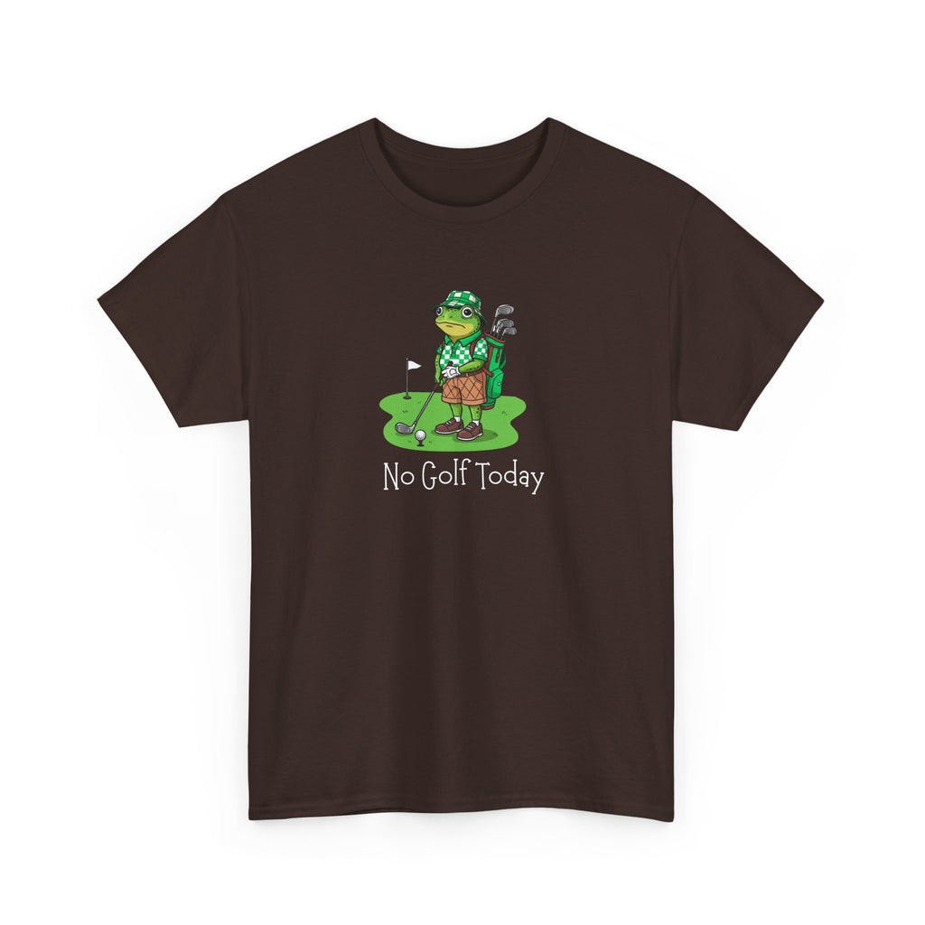 T-Shirt — Funny 'No Golf Today' Frog Golfer Graphic Tee