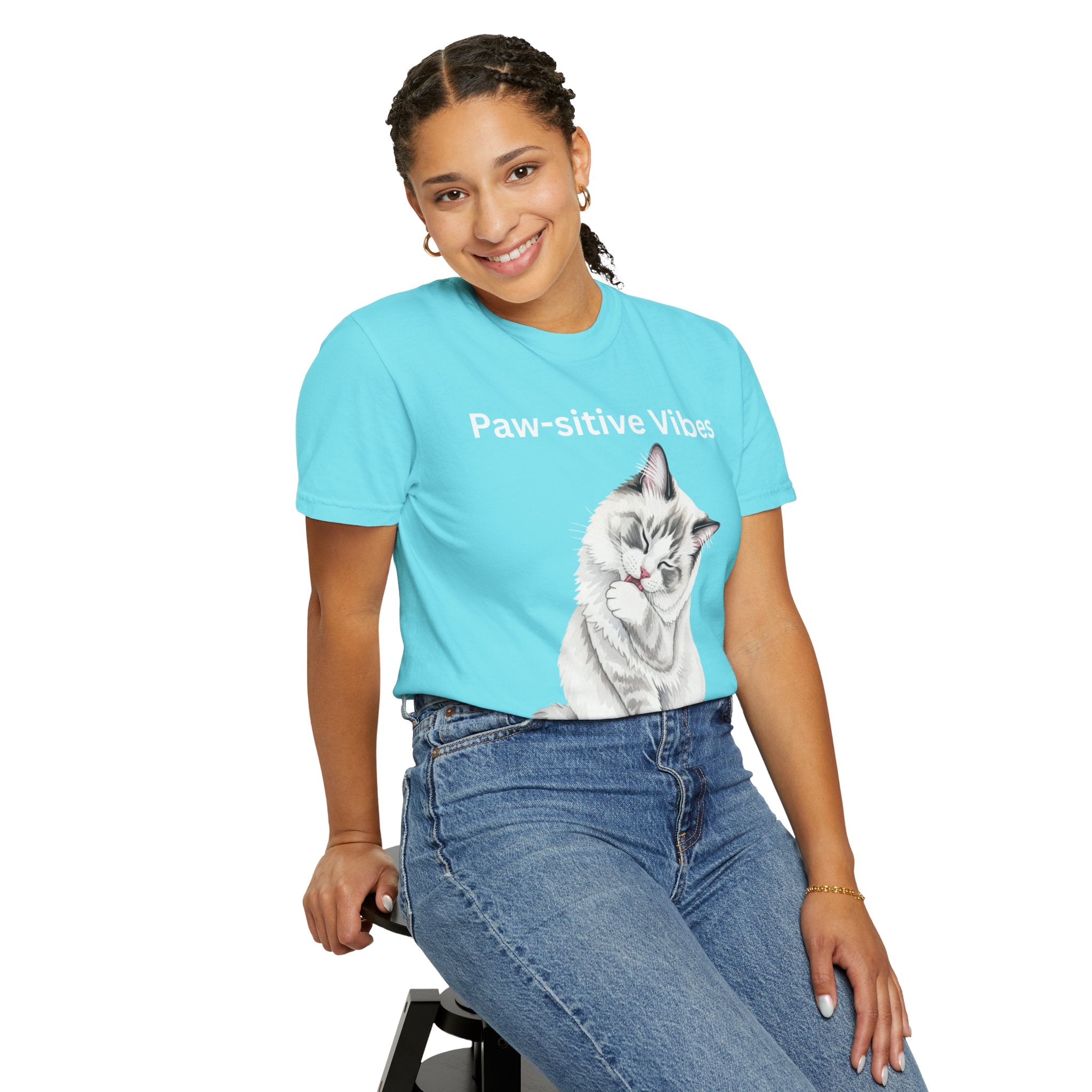 Comfort colors 1717 Template 1768370789610-paw-sitive-vibes