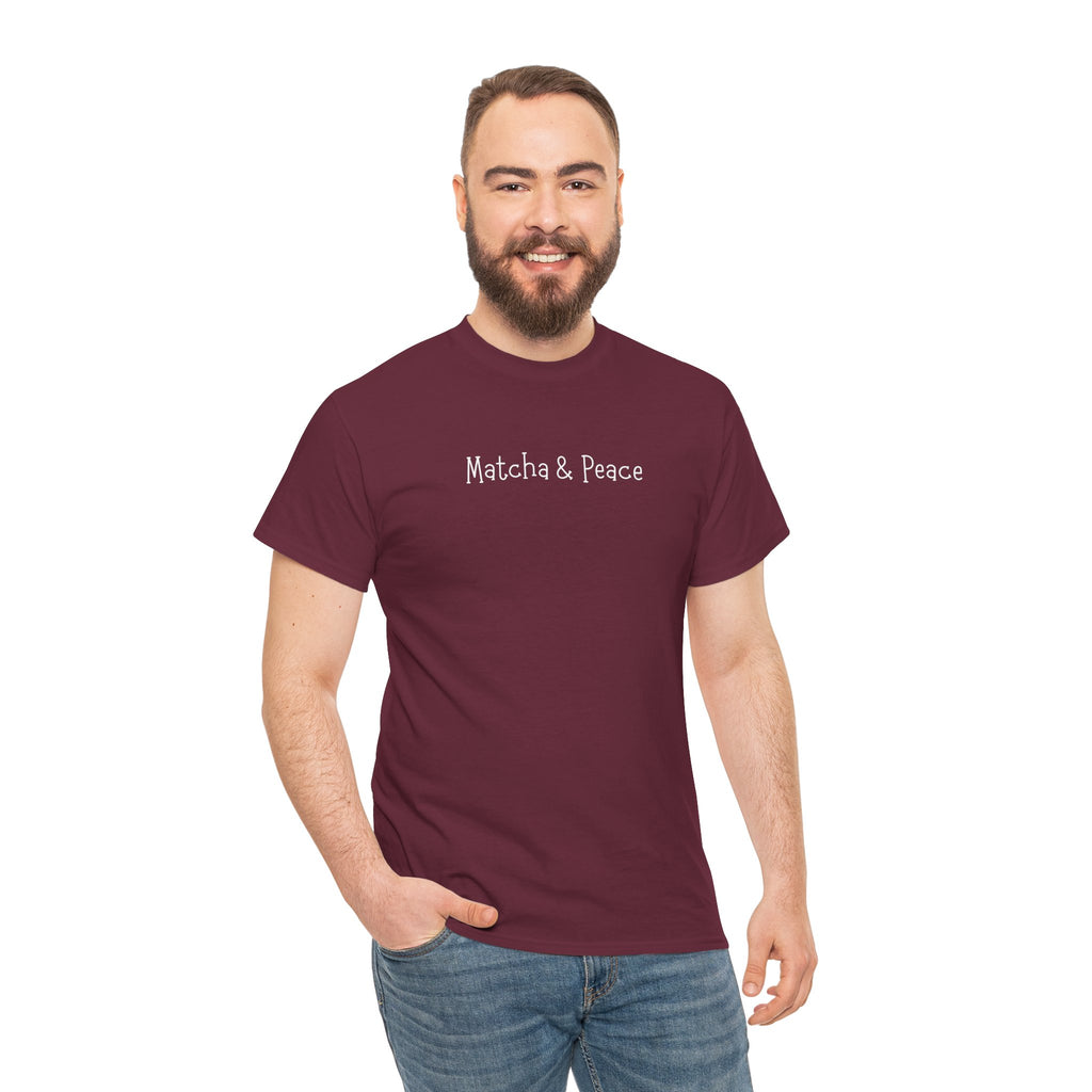 Matcha & Peace Tee — Minimalist Tea Lover Shirt